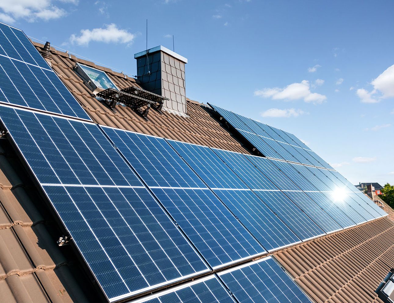 Solaranlage auf einem Dach